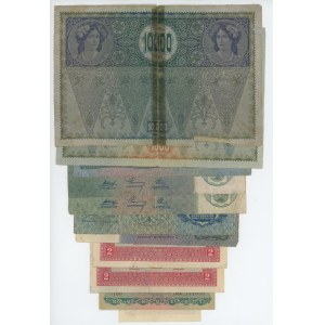 Austria Lot of 11 Banknotes 1902 - 1922