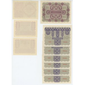 Austria Lot of 10 Banknotes 1922