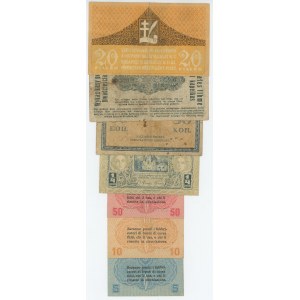 World Lot of 7 Banknotes 1915 - 1921