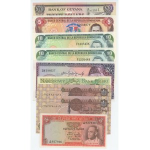 World Lot of 9 Banknotes 1962 - 2008