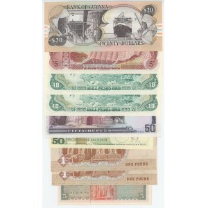 World Lot of 9 Banknotes 1962 - 2008