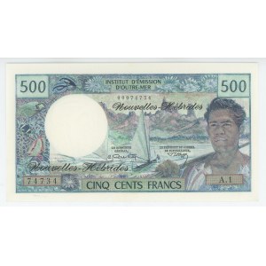 New Hebrides 500 Francs 1970 (ND)