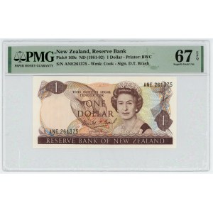 New Zealand 1 Dollar 1981 1992 (ND) PMG 67 EPQ