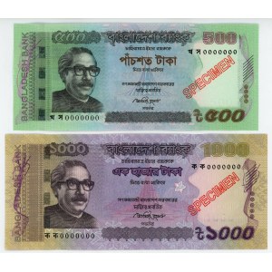 Bangladesh 500 - 1000 Taka 2014 Specimen