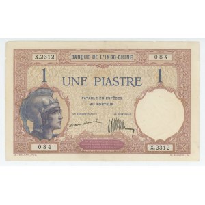 French Indochina 1 Piastre 1921 - 1926 (ND)