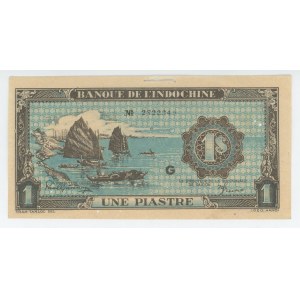 French Indochina 1 Piastre 1942 - 1945 (ND)