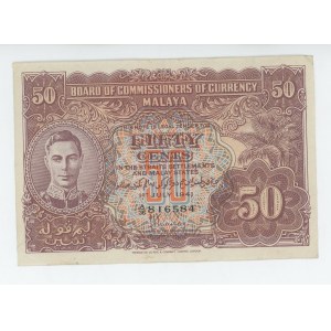 Malaya 50 Cents 1941 (1945)