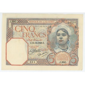 Algerien 5 Francs 1928