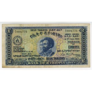 Ethiopia 2 Thalers 1933