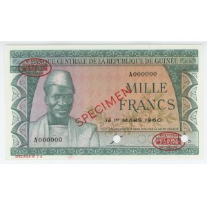 Guinea 1000 Francs 1960 Specimen