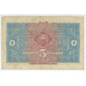 Syria 5 Piastres 1919