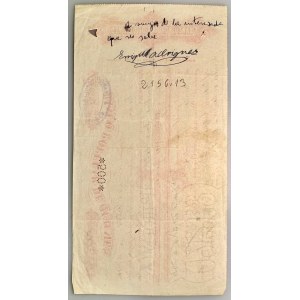 Argentina Banco Popular del Quilmes Bill of Exchange for 500 Pesetas 1914
