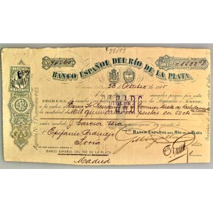Argentina Banco Espanol del Rio de la Plata Buenos Aires Bill of Exchange 1915