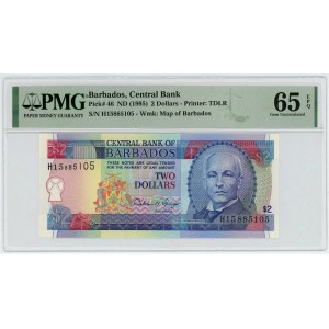 Barbados 2 Dollars 1995 (ND) PMG 65 EPQ