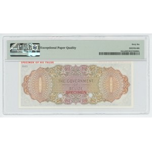 Belize 1 Dollar 1974 - 1976 (ND) Color Trial PMG 66 EPQ Gem UNC
