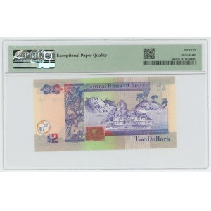 Belize 2 Dollars 2002 PMG 65 EPQ