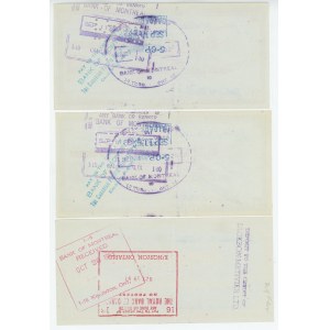 Canada Bank of Montreal Domestic Travellers Checks 10 - 20 - 50 Dollars 1953 (ND)