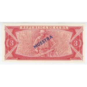Cuba 3 Pesos 1983 Specimen