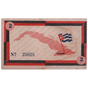 Cuba Revolution 2 Pesos 1958