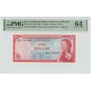 East Caribbean States 1 Dollar 1965 (ND) PMG 64