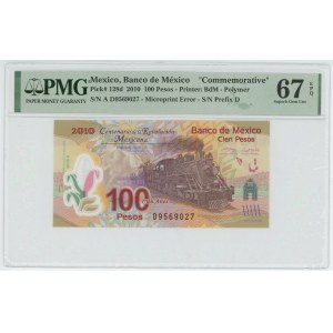 Mexico 100 Pesos 2010 PMG 67 EPQ