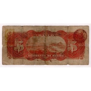 Mexico Banco Occidental de Mexico 5 Pesos 1904