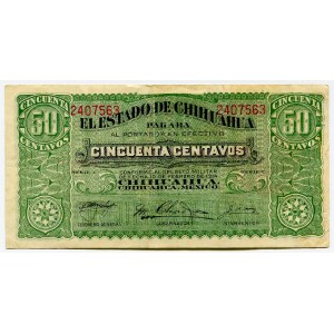 Mexico Estado de Chihuahua 50 Centavos 1914 Estado de Chihuahua