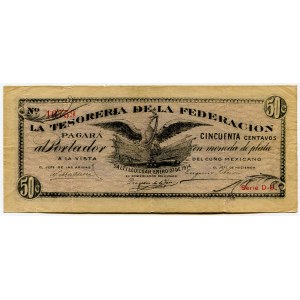 Mexico Tesorería de la Federación, Saltillo, Coahuila 50 Centavos 1914 Tesorería de la Federación, Saltillo, Coahuila