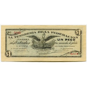 Mexico Tesorería de la Federación, Saltillo, Coahuila 1 Peso 1914 Tesorería de la Federación, Saltillo, Coahuila