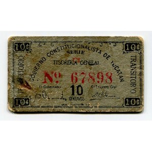Mexico Gobierno Constitucionalista de Yucatán 10 Centavos 1916 (ND) Gobierno Constitucionalista de Yucatán