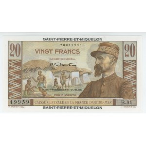 Saint Pierre & Miquelon 20 Francs 1950 - 1960 (ND)