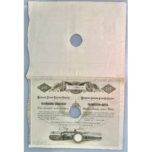Austria Romania Marmarosi - Sovasut Rt Preferred Share for 100 Gulden 1890