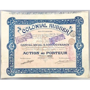 Belgium Share of Colonial Rubber S.A. for 1898