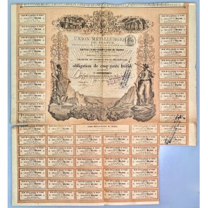 France Union Métallurgique de France Obligation de 500 Francs 1870