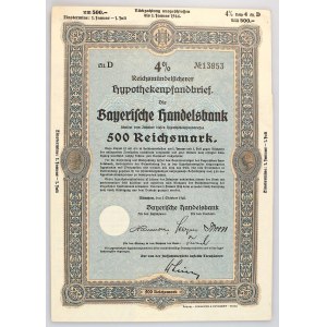 Germany - Third Reich Bond 4% of Bayerische handelsbank for 500 Reichsmark 1942