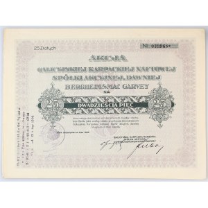 Poland Share of Galicien carpatien Petroleum Company for 25 Zlotych 1926