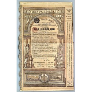 Romania Renta Romana 4% din 1894 Titlu de 500 Lei Obligatiune la purtator 1894