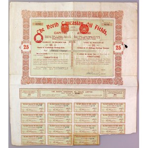 Russia Share of The North Caucasian Oil Fields for 187.50 Roubles 1913