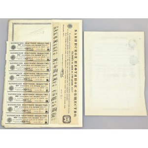 Russia Share of Société Du Naphte De Bakou for 500 & 1000 Mark 1915 - 1917