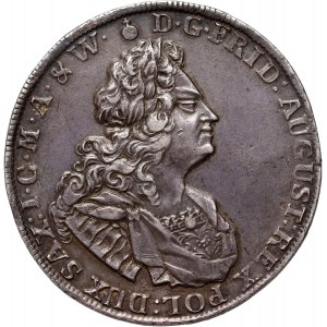 August II Silný, dvojramenný 1728 IGS, Drážďany