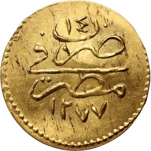 Ägypten, Abdulaziz, 5 qirsh AH1277/14 (1873)