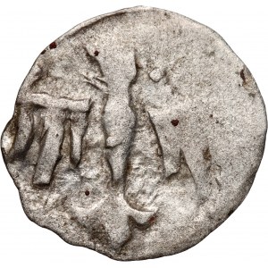 Jadwiga 1384-1399, Denar, Adler, Andegawen-Wappen, Buchstabe H