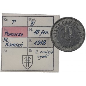 Cammin i.P. (Kamień Pomorski), 10 fenigov 1918, ex. Kalkowski