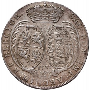 August II Silný, dvojramenný 1731 IGS, Drážďany