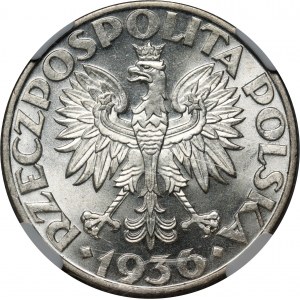 II RP, 5 złotych 1936, Warszawa, Żaglowiec