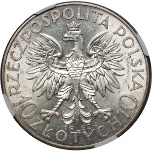II RP, 10 złotych 1932, Warszawa, Głowa Kobiety