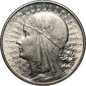 II RP, 10 zloty 1932, London, Head of a Woman