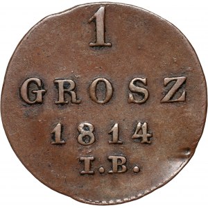 Herzogtum Warschau, Friedrich August I., 1 Grosz 1814 IB, Warschau