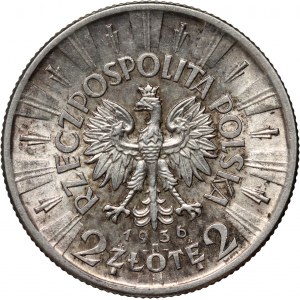 II RP, 2 Zloty 1936, Warschau, Józef Piłsudski