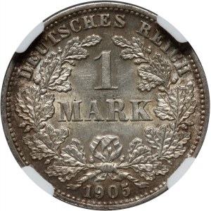 Deutschland, 1 Mark 1905 J, Hamburg